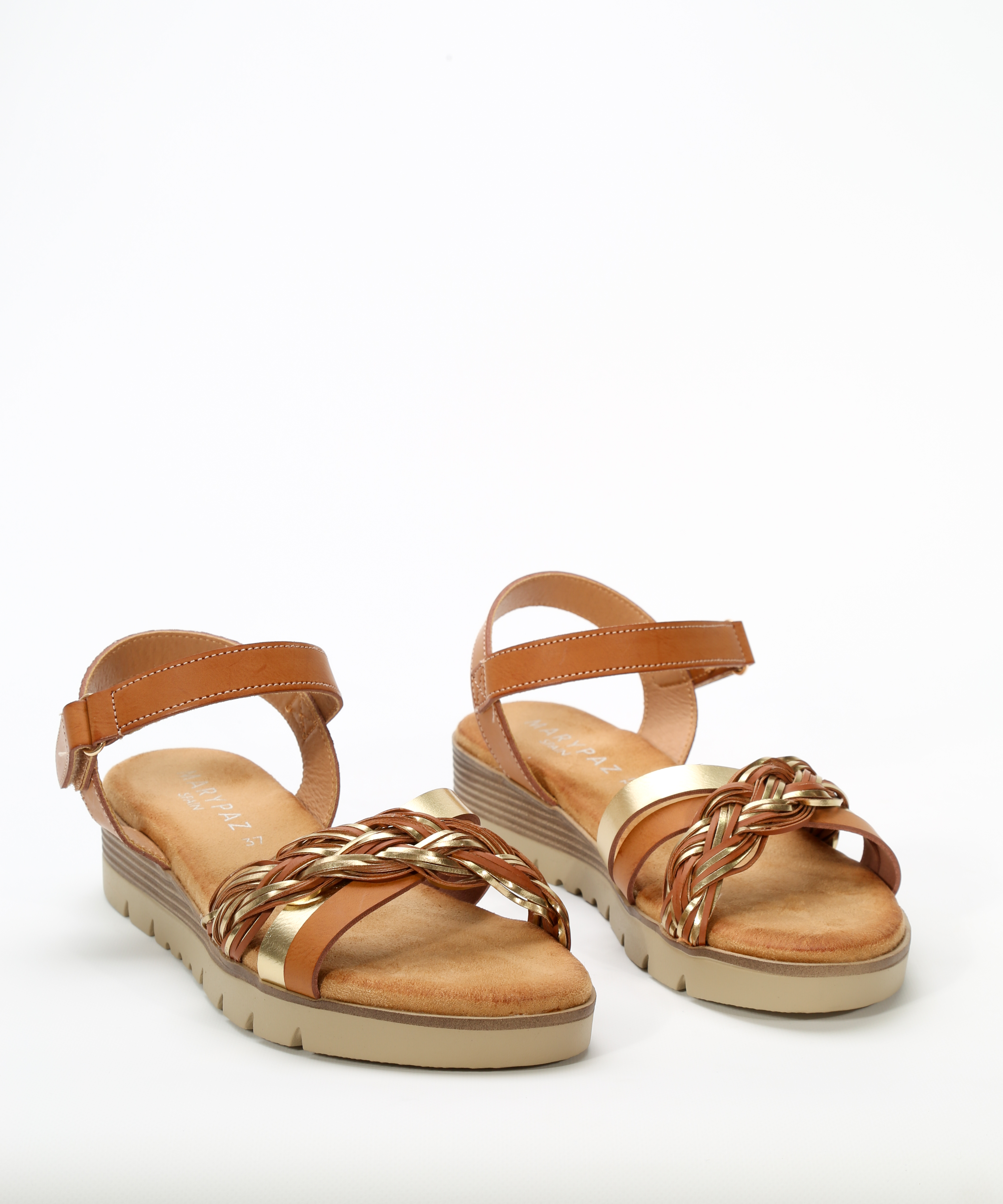 Sandalias planas tiras combinadas image number null